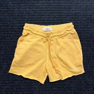 YoungLA Mens Yellow Gym Shorts Raw Hem Athletic Bodybuilding Medium